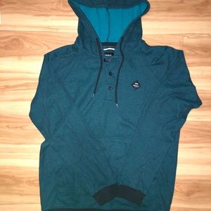 RVCA thin teal hoodie